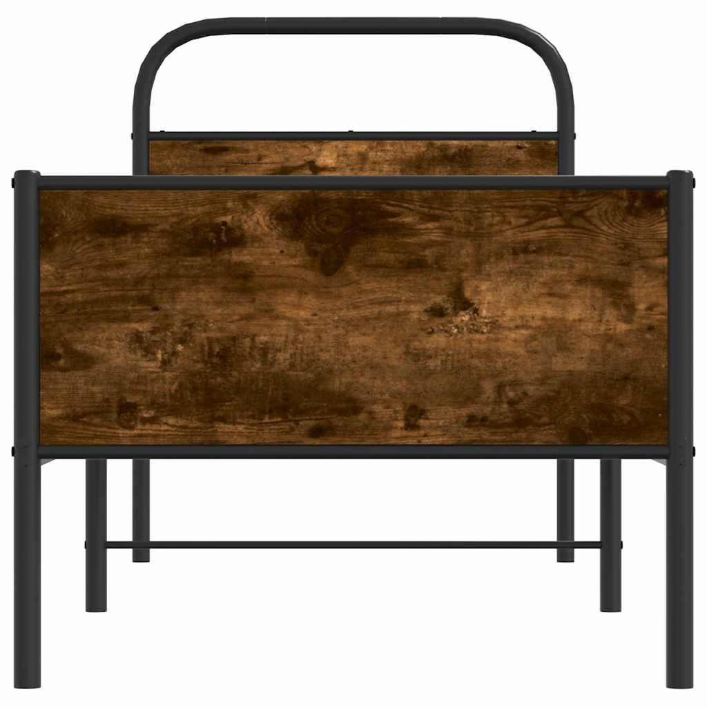 vidaXL Bed Frame without Mattress 75x190 cm Sonoma Oak Engineered Wood 5