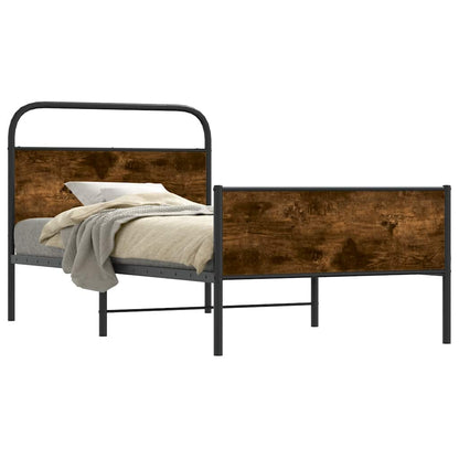 vidaXL Bed Frame without Mattress 90x190 cm Sonoma Oak Engineered Wood 2
