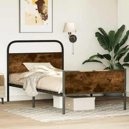 vidaXL Bed Frame without Mattress 90x190 cm Sonoma Oak Engineered Wood 1