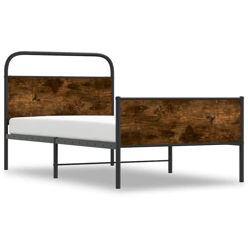 vidaXL Bed Frame without Mattress 90x200 cm Sonoma Oak Engineered Wood 3