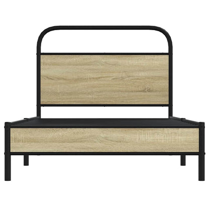 vidaXL Bed Frame without Mattress 100x190 cm Sonoma Oak Engineered Wood 5