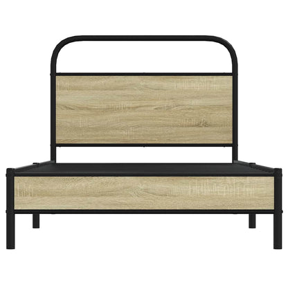 vidaXL Bed Frame without Mattress 100x200 cm Sonoma Oak Engineered Wood 5