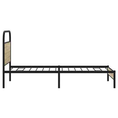 vidaXL Bed Frame without Mattress 100x200 cm Sonoma Oak Engineered Wood 6