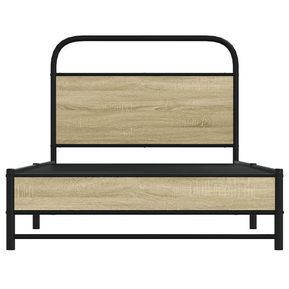 vidaXL Bed Frame without Mattress 90x190 cm Single Sonoma Oak Engineered Wood 5