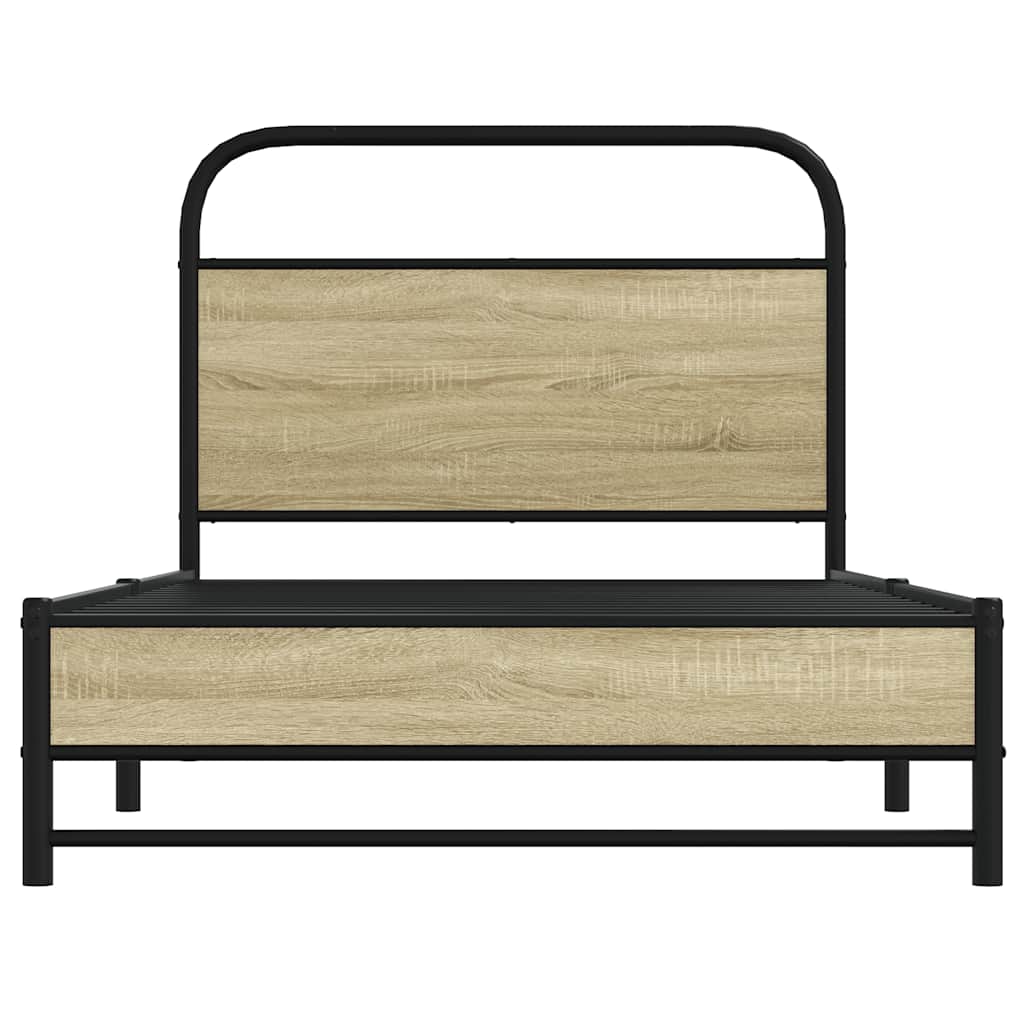 vidaXL Bed Frame without Mattress 90x200 cm Sonoma Oak Engineered Wood 5