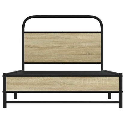 vidaXL Bed Frame without Mattress 100x200 cm Sonoma Oak Engineered Wood 5