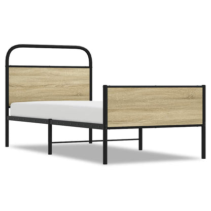 vidaXL Bed Frame without Mattress 80x200 cm Sonoma Oak Engineered Wood 2