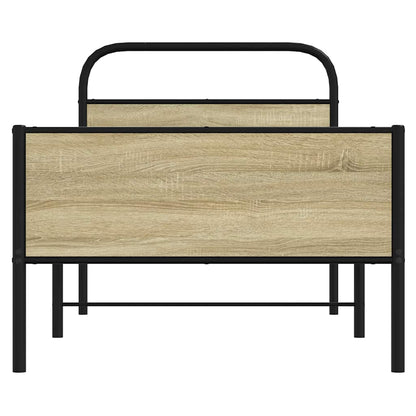 vidaXL Bed Frame without Mattress 80x200 cm Sonoma Oak Engineered Wood 5