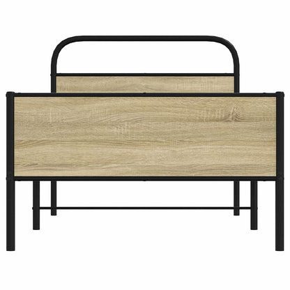 vidaXL Bed Frame without Mattress 90x200 cm Sonoma Oak Engineered Wood 5