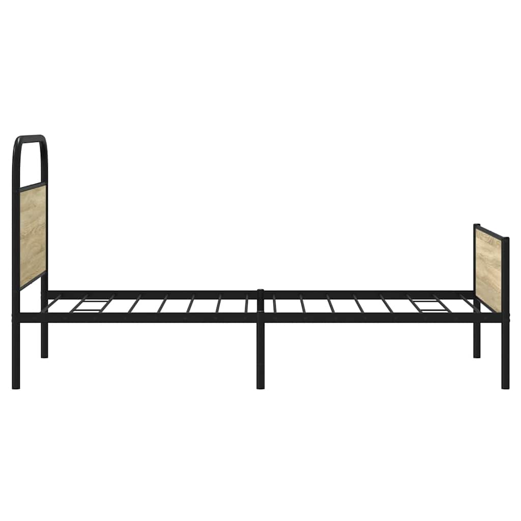 vidaXL Bed Frame without Mattress 90x200 cm Sonoma Oak Engineered Wood 6