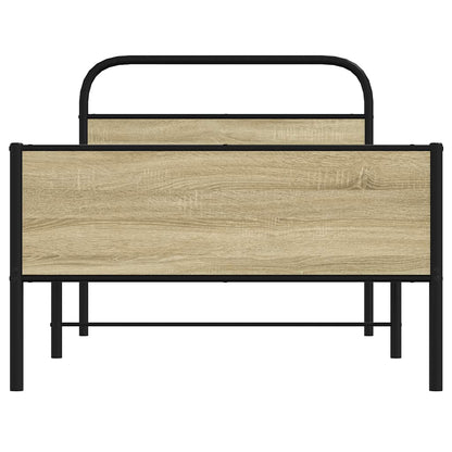 vidaXL Bed Frame without Mattress 100x200 cm Sonoma Oak Engineered Wood 5