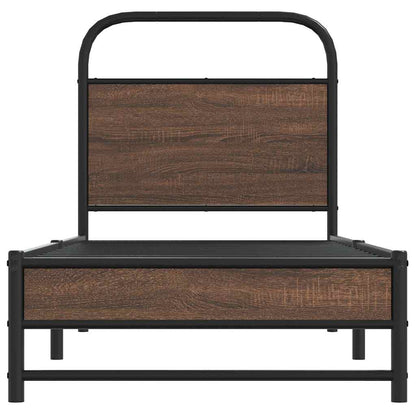 vidaXL Bed Frame without Mattress 80x200 cm Brown Oak Engineered Wood 5