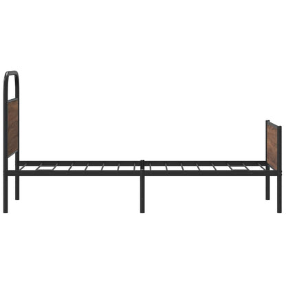 vidaXL Bed Frame without Mattress 80x200 cm Brown Oak Engineered Wood 6