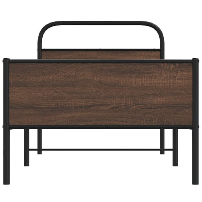 vidaXL Bed Frame without Mattress 90x190 cm Brown Oak Engineered Wood 5