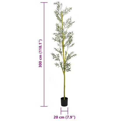 vidaXL Artificial Olive Tree 1000 Leaves 300 cm Green 5