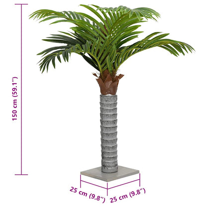 vidaXL Artificial Palm Tree 12 Leaves 150 cm Green 5