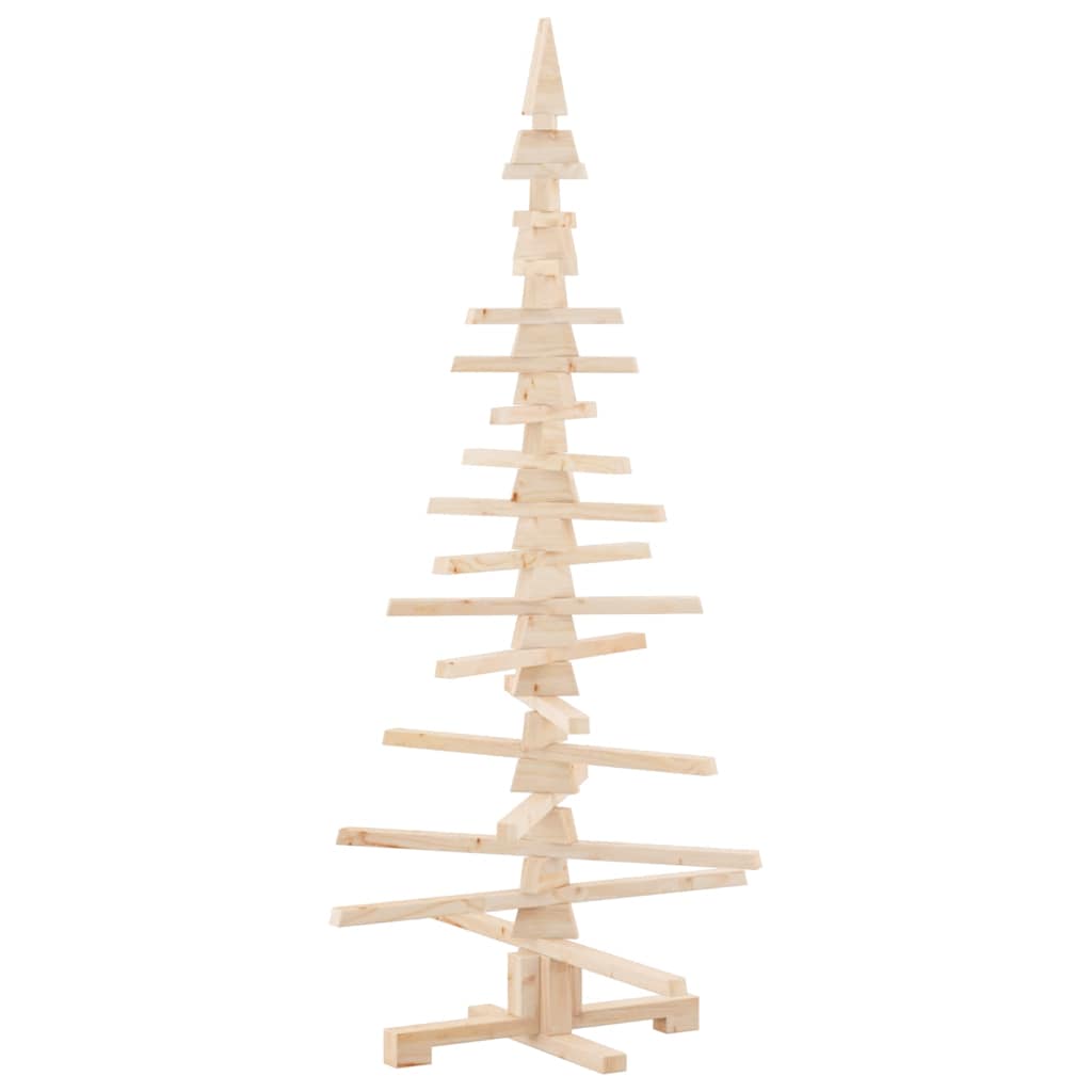 vidaXL Wooden Christmas Tree for Decoration 150 cm Solid Wood Pine 2