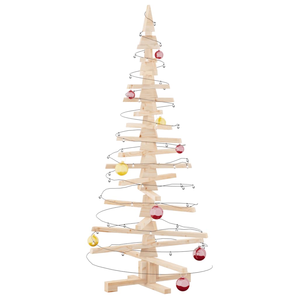 vidaXL Wooden Christmas Tree for Decoration 150 cm Solid Wood Pine 4