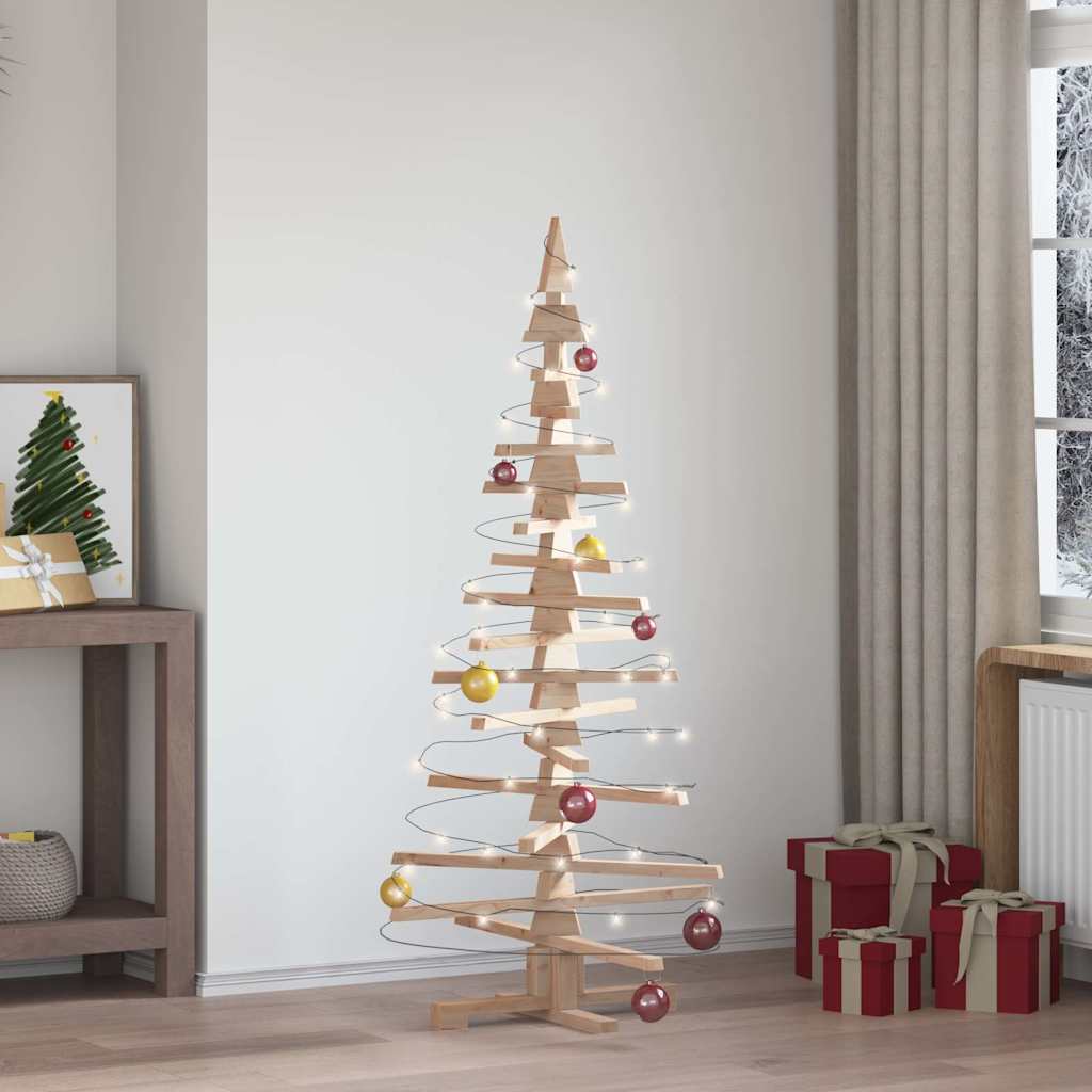 vidaXL Wooden Christmas Tree for Decoration 150 cm Solid Wood Pine 1