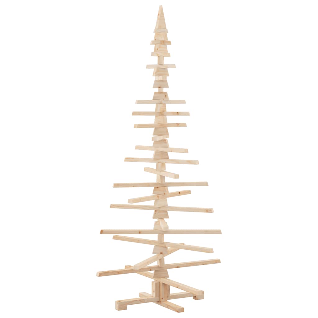 vidaXL | Wooden Christmas Tree | with Stand Natural with Unfinished 180 cm 2