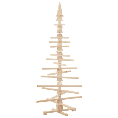 vidaXL | Wooden Christmas Tree | with Stand Natural with Unfinished 180 cm 2