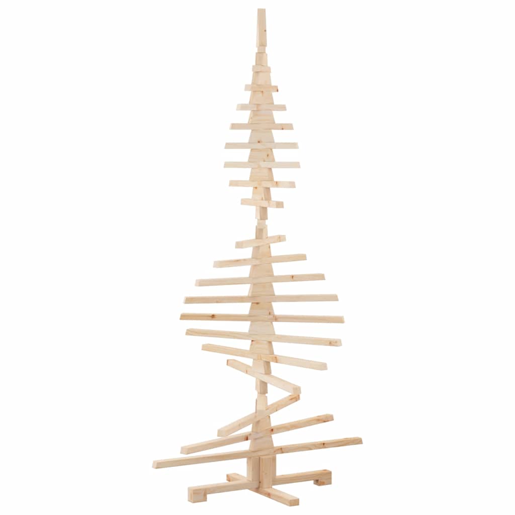 vidaXL | Wooden Christmas Tree | with Stand Natural with Unfinished 180 cm 6