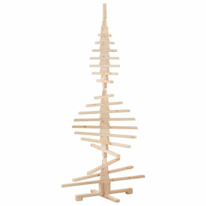 vidaXL | Wooden Christmas Tree | with Stand Natural with Unfinished 180 cm 6