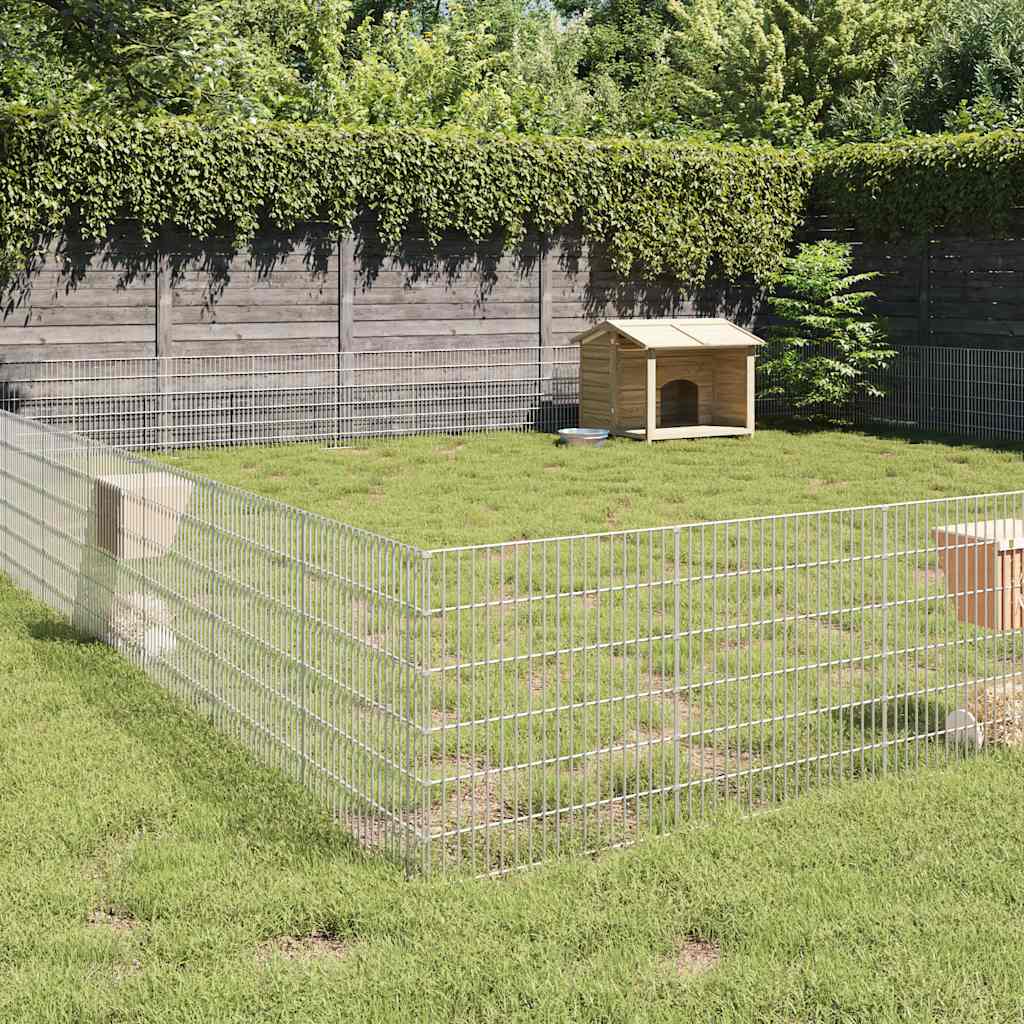 vidaXL Free Range Animal Enclosure Galvanised Iron