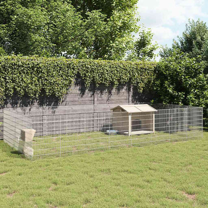vidaXL Free Range Animal Enclosure Galvanised Iron