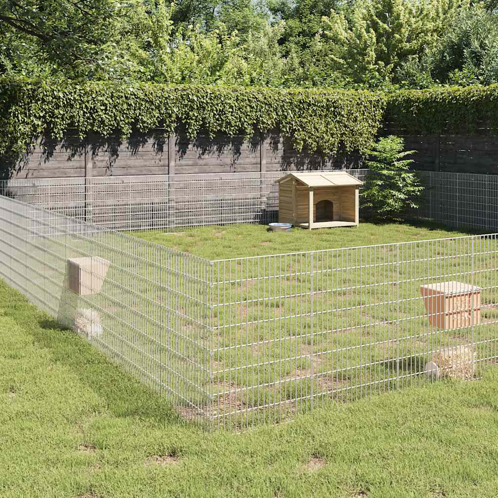 vidaXL Free Range Animal Enclosure Galvanised Iron