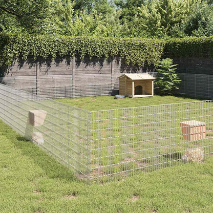 vidaXL Free Range Animal Enclosure Galvanised Iron