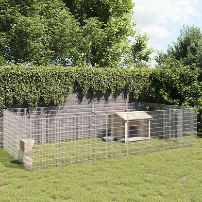vidaXL Free Range Animal Enclosure Galvanised Iron