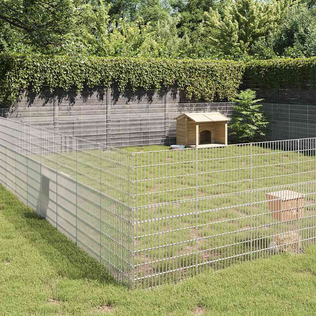 vidaXL Free Range Animal Enclosure Galvanised Iron