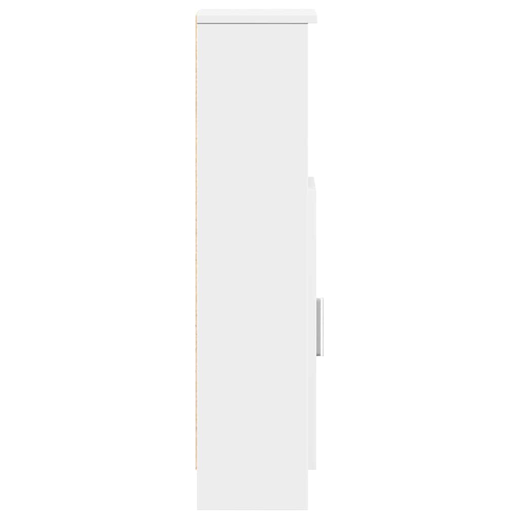 vidaXL Bathroom Cabinet with Roll Holder White 20.5x22x90 cm 6