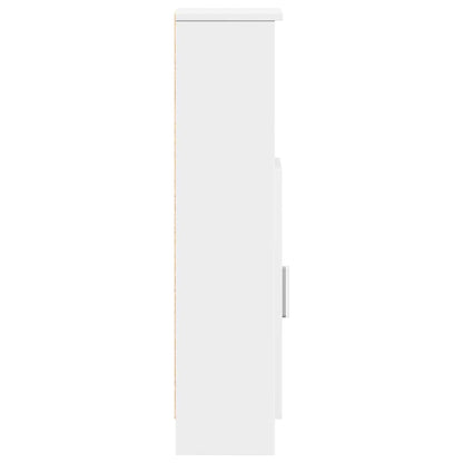 vidaXL Bathroom Cabinet with Roll Holder White 20.5x22x90 cm 6