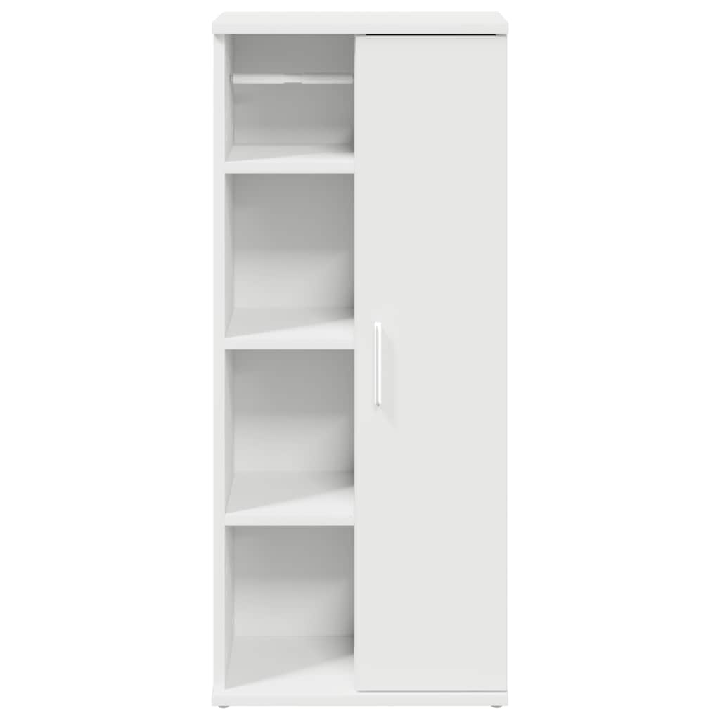 vidaXL Bathroom Cabinet with Roll Holder White 39x22x90 cm 4