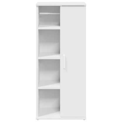 vidaXL Bathroom Cabinet with Roll Holder White 39x22x90 cm 4