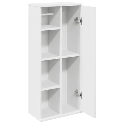 vidaXL Bathroom Cabinet with Roll Holder White 39x22x90 cm 5