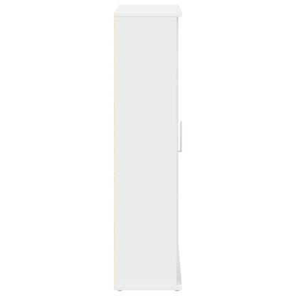 vidaXL Bathroom Cabinet with Roll Holder White 39x22x90 cm 6
