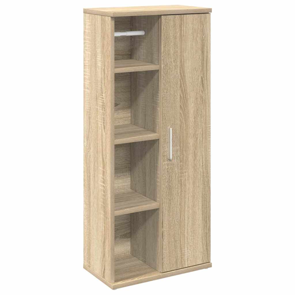 vidaXL Bathroom Cabinet with Roll Holder Sonoma Oak 39x22x90 cm 2