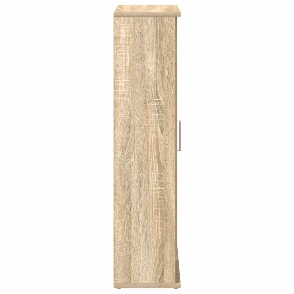vidaXL Bathroom Cabinet with Roll Holder Sonoma Oak 39x22x90 cm 6