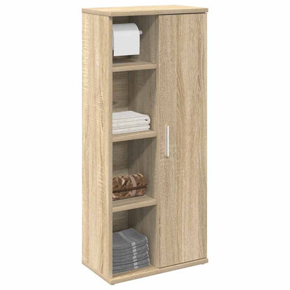vidaXL Bathroom Cabinet with Roll Holder Sonoma Oak 39x22x90 cm 1