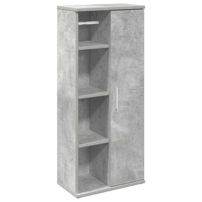 vidaXL Bathroom Cabinet with Roll Holder Concrete Grey 39x22x90 cm 2