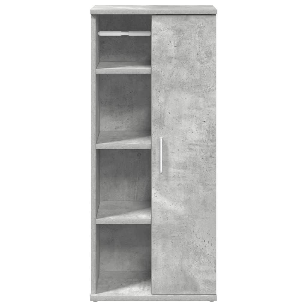 vidaXL Bathroom Cabinet with Roll Holder Concrete Grey 39x22x90 cm 4