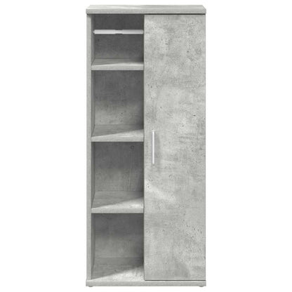 vidaXL Bathroom Cabinet with Roll Holder Concrete Grey 39x22x90 cm 4