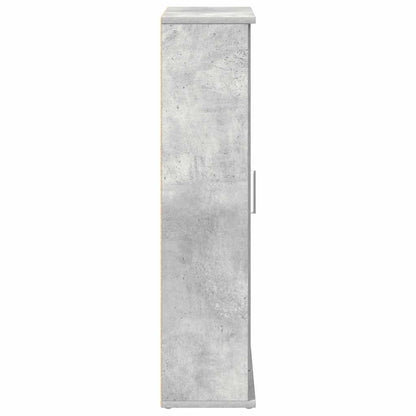 vidaXL Bathroom Cabinet with Roll Holder Concrete Grey 39x22x90 cm 6