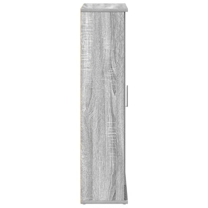 vidaXL Bathroom Cabinet with Roll Holder Grey Sonoma 39x22x90 cm 6