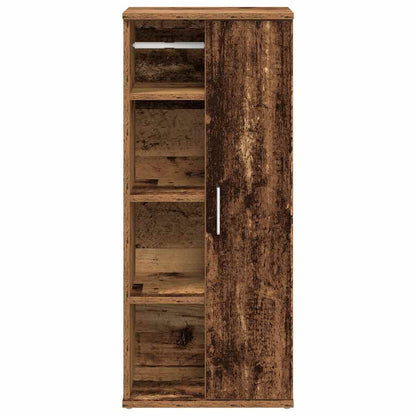 vidaXL Bathroom Cabinet with Roll Holder Old Wood 39x22x90 cm 4