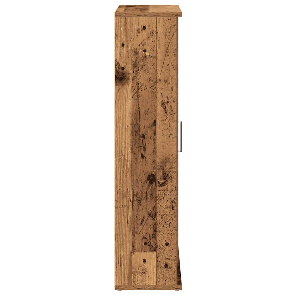 vidaXL Bathroom Cabinet with Roll Holder Old Wood 39x22x90 cm 6