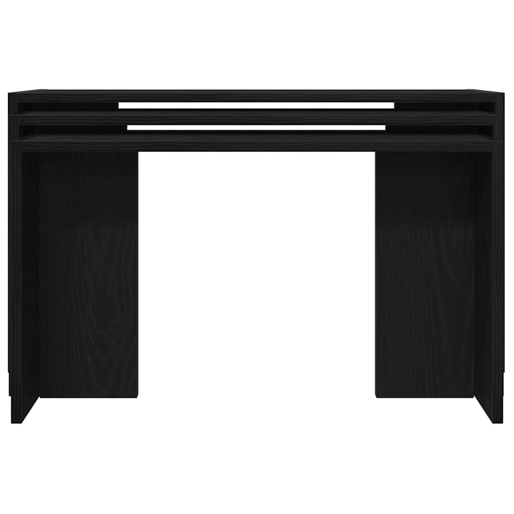 vidaXL Nesting Tables 3 pcs Black Engineered Wood 4